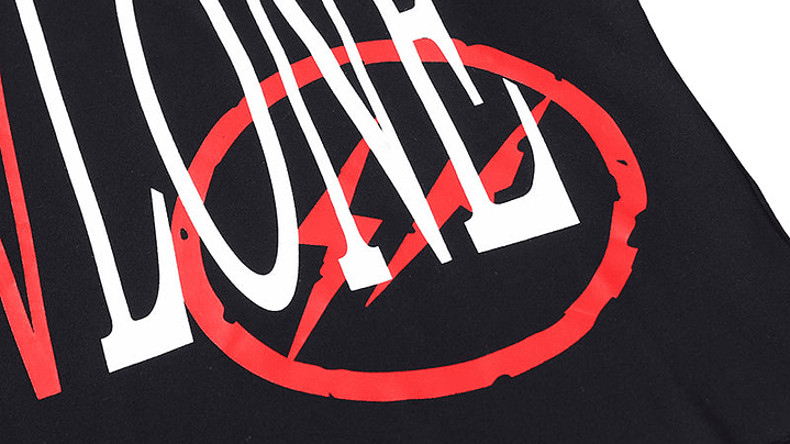 Hoodie Vlone Voltage  Negro/Rojo 2