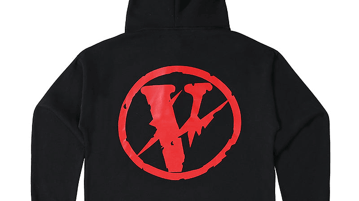 Hoodie Vlone Voltage  Negro/Rojo 3
