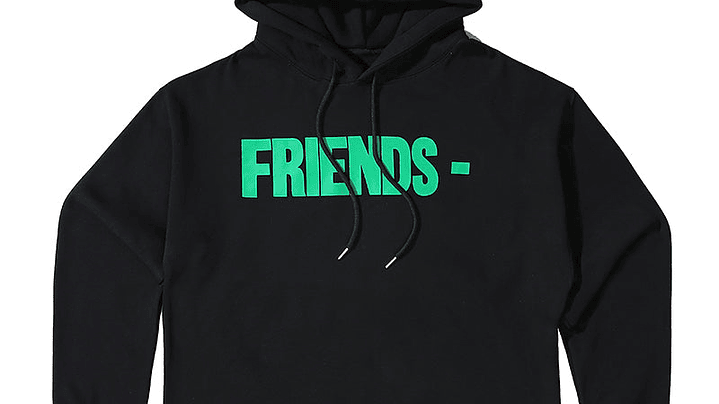 Hoodie Vlone FRIENDS Negro/Verde 1