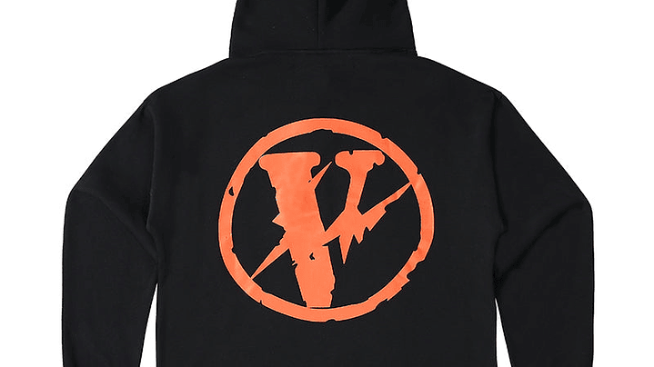 Hoodie Vlone FRIENDS Negro/Naranja 3