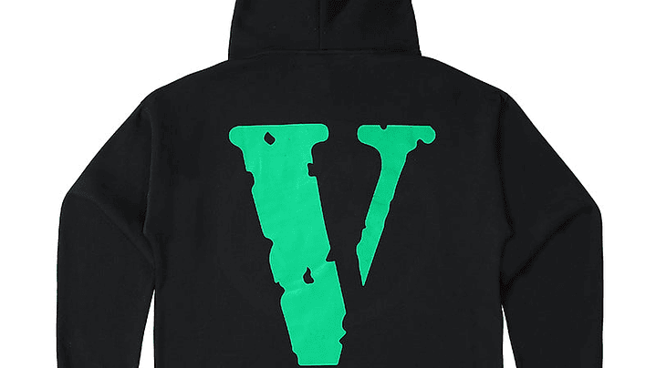 Hoodie Vlone FRIENDS Negro/Verde 2