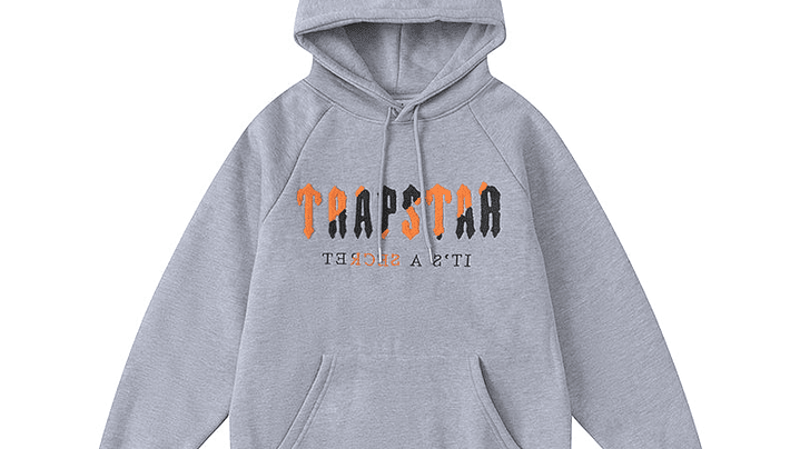 Conjunto Trapstar Gris Logo Naranja/Negro 2