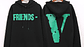 Hoodie Vlone FRIENDS Negro/Verde - Miniatura 3