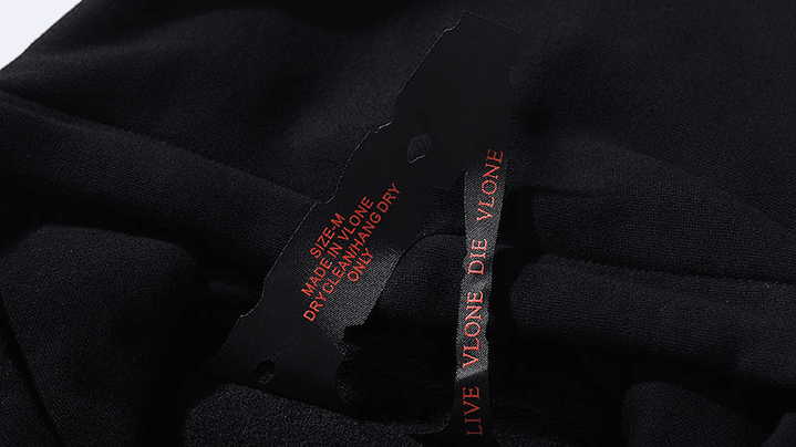 Hoodie Vlone Voltage  Negro/Rojo 6