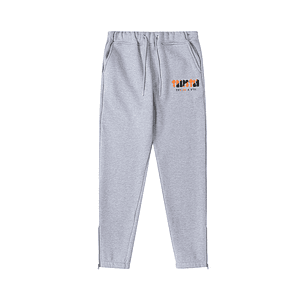 Buzo Trapstar Gris Logo Naranja/Negro