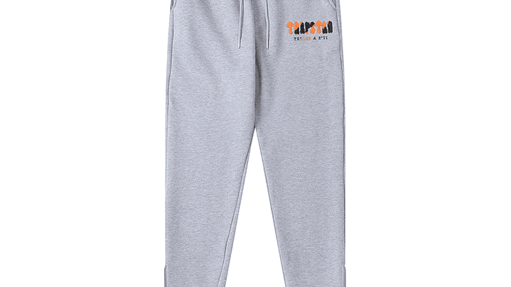 Buzo Trapstar Gris Logo Naranja/Negro 1