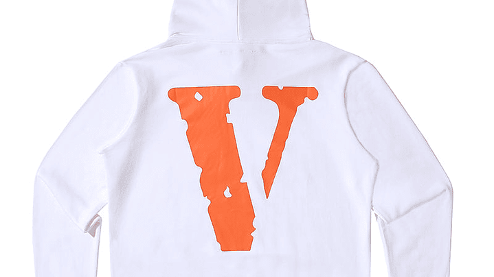 Hoodie Vlone Blanco/Naranja 2