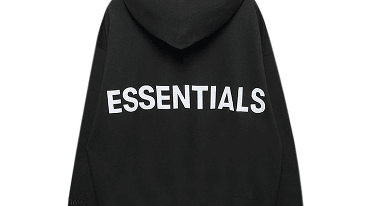 Hoodie Essentials negro Logo Espalda 1