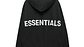 Hoodie Essentials negro Logo Espalda - Miniatura 1