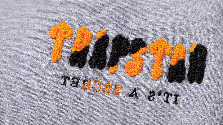 Conjunto Trapstar Gris Logo Naranja/Negro 6