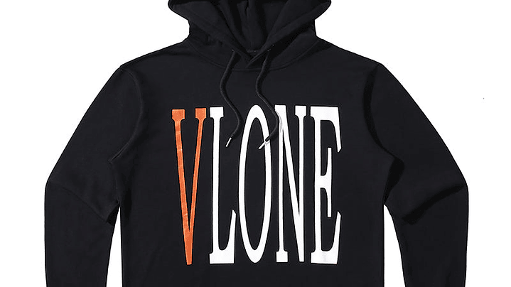 Hoodie Vlone Negro/Naranja 1