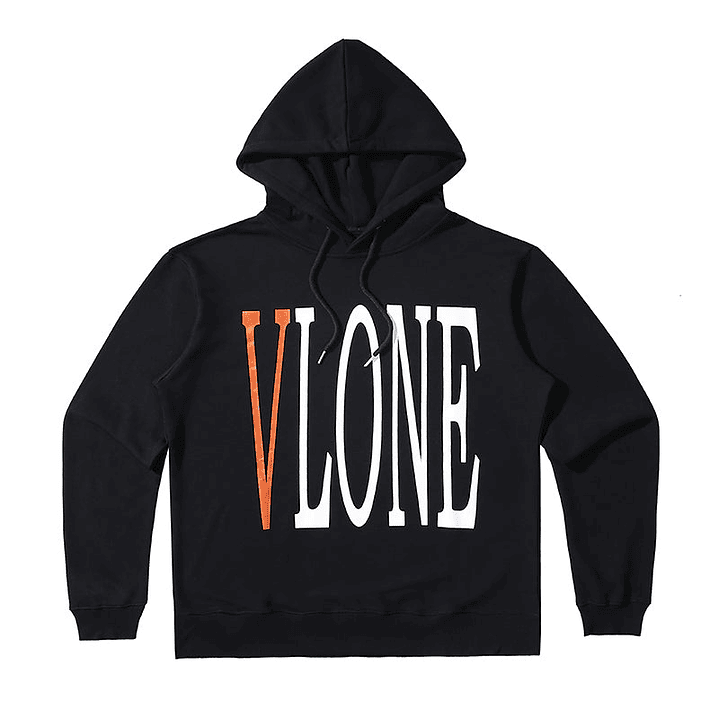 Hoodie Vlone Negro/Naranja 1