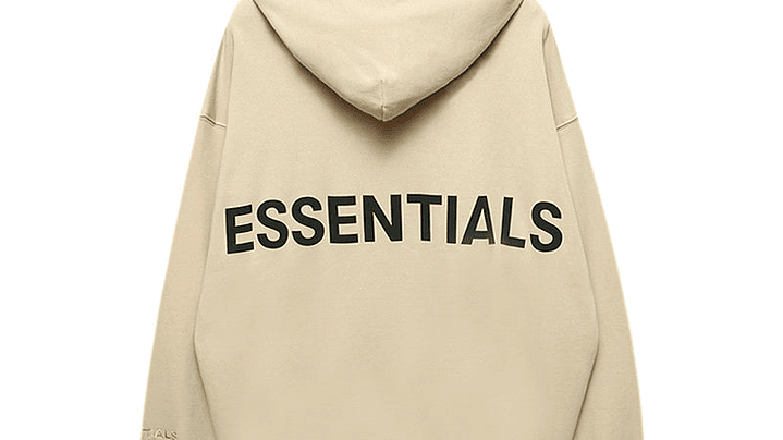 Hoodie Essentials kakhi Logo Espalda 1