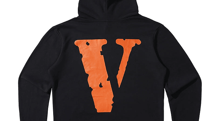 Hoodie Vlone Negro/Naranja 2