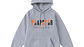 Hoodie Trapstar Gris Logo Naranja/Negro - Miniatura 1
