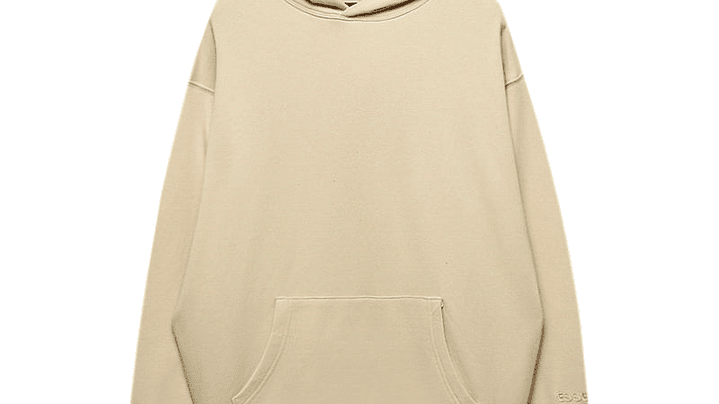 Hoodie Essentials kakhi Logo Espalda 2