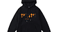 Hoodie Trapstar Negro Logo Naranja/Negro - Miniatura 1