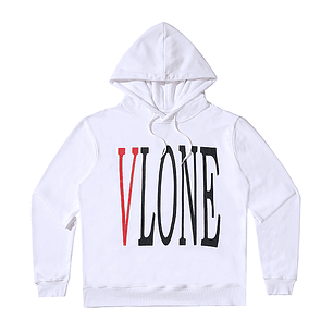 Hoodie Vlone Blanco/Rojo