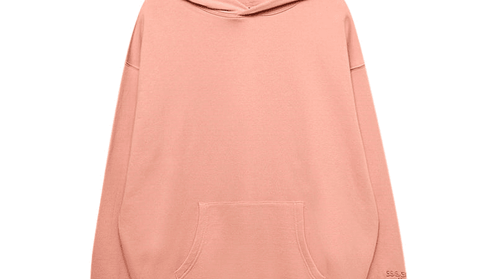Hoodie Essentials rosado Logo Espalda 2