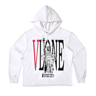 Hoodie Vlone x Liberty Blanco/Rojo