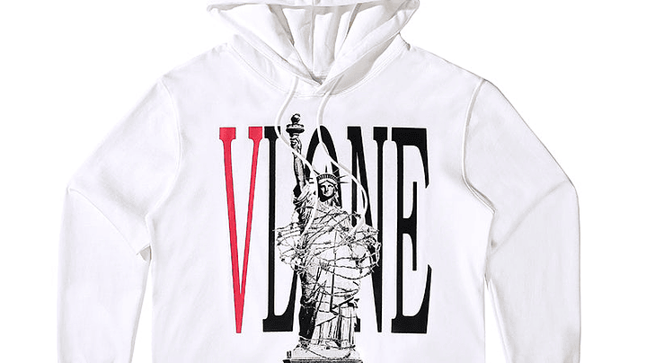 Hoodie Vlone x Liberty Blanco/Rojo 1