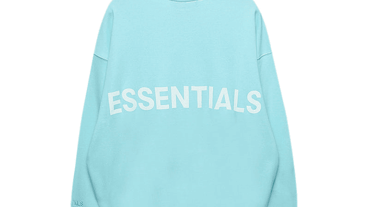 Crewneck Essentials celeste Logo Espalda 1