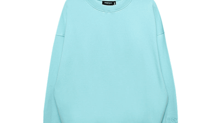 Crewneck Essentials celeste Logo Espalda 2