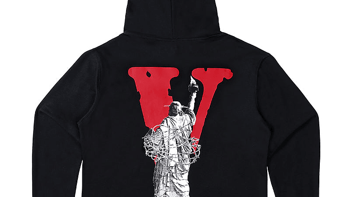 Hoodie Vlone x Liberty Negro/Rojo 2