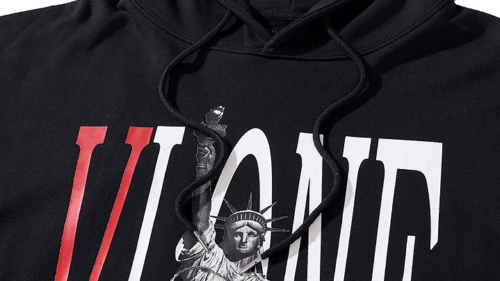 Hoodie Vlone x Liberty Negro/Rojo 3