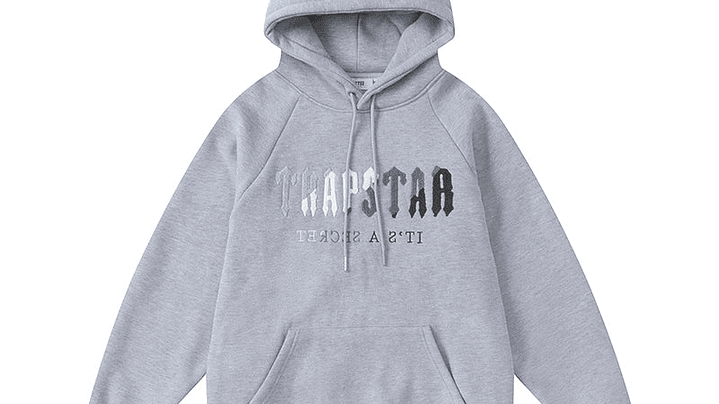 Hoodie Trapstar Gris Logo Celeste/Blanco/Gris 1