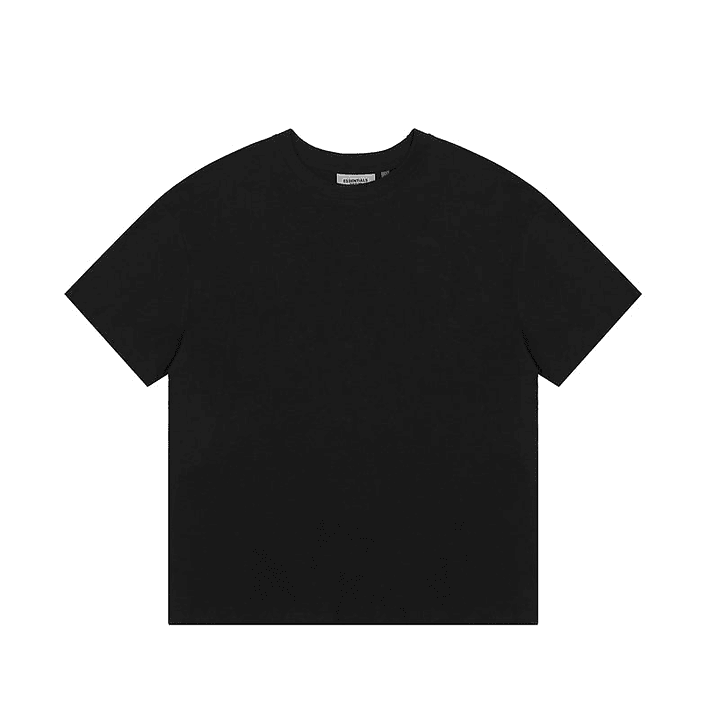 Polera Essentials Negra 3D 2