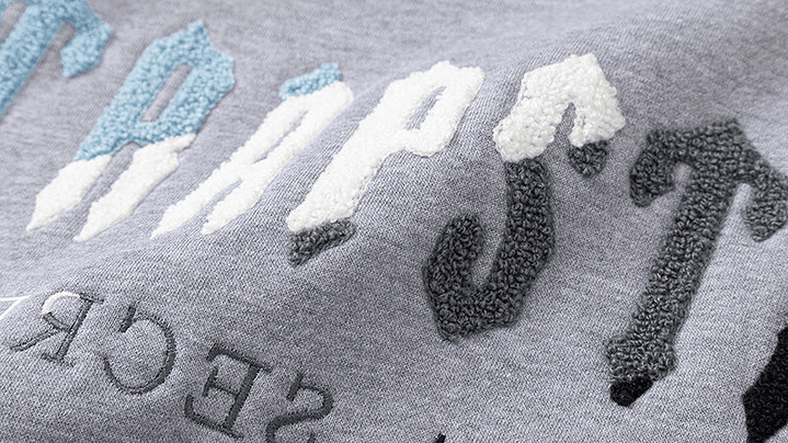 Hoodie Trapstar Gris Logo Celeste/Blanco/Gris 3