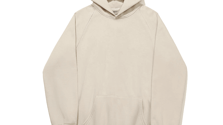 Hoodie Essentials stone claro Big logo espalda 1