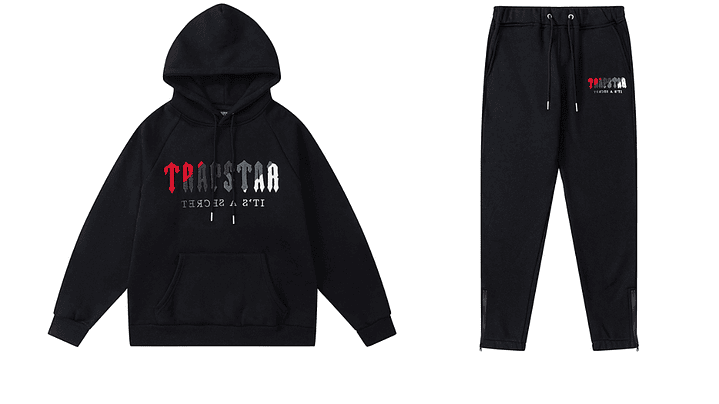 Conjunto Trapstar Negro Logo Rojo/Gris/Blanco 1