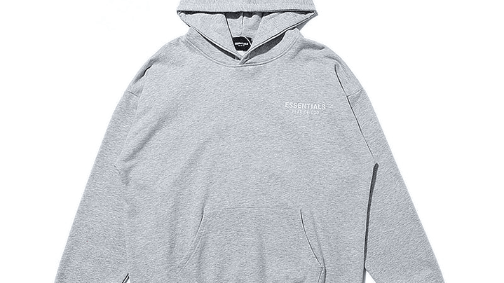 Hoodie Essentials gris Minimalista 1