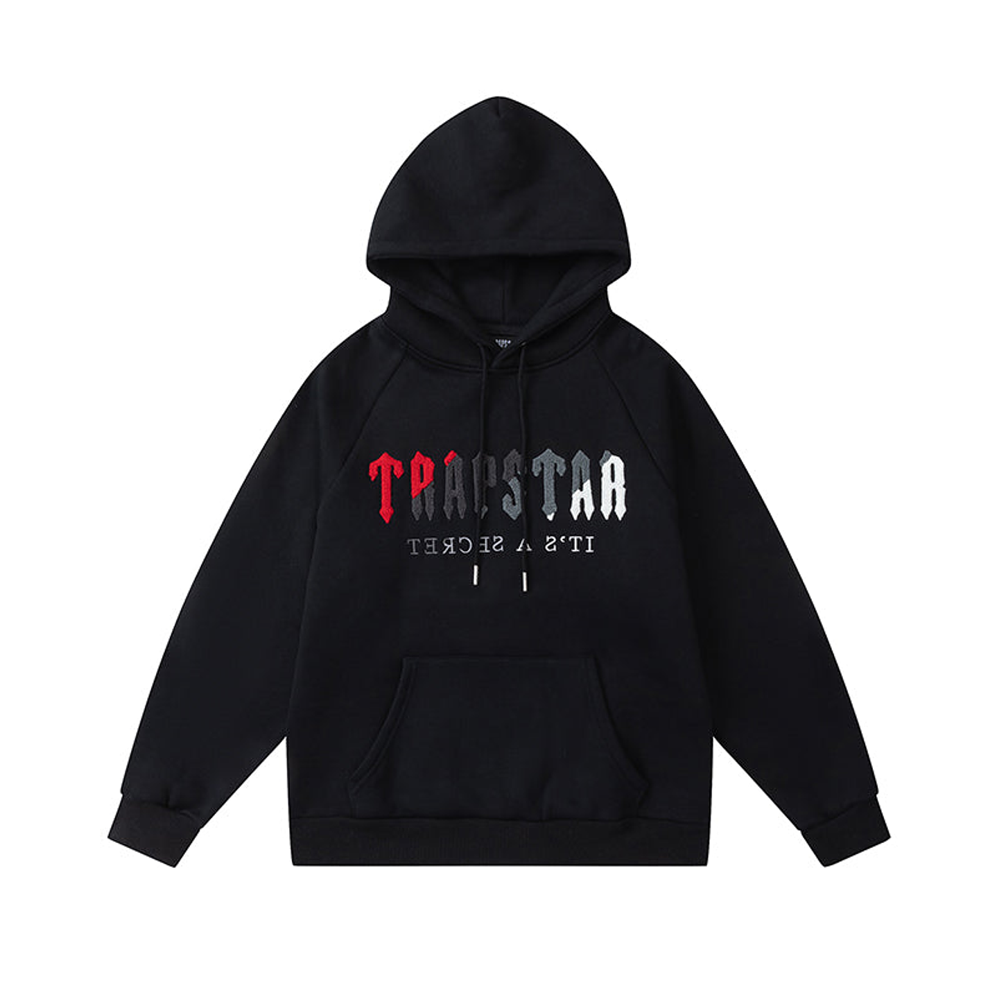 Hoodie Trapstar Negro Logo Rojo/Gris/Blanco 1