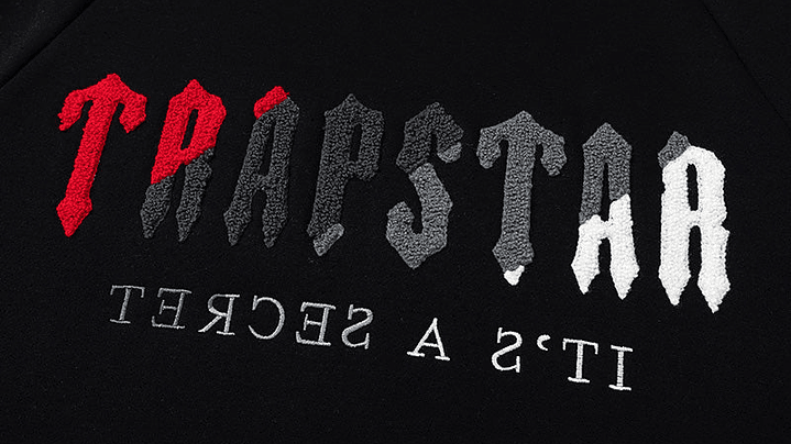 Hoodie Trapstar Negro Logo Rojo/Gris/Blanco 4