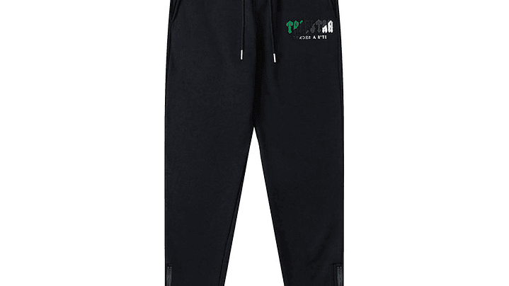 Buzo Trapstar Negro Logo Verde/Gris/Blanco 1