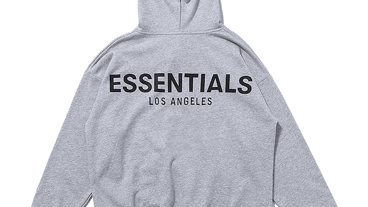 Hoodie Essentials gris reflectante Los Angeles 1