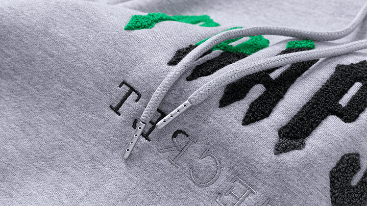 Hoodie Trapstar Gris Logo Verde/Gris/Blanco 3