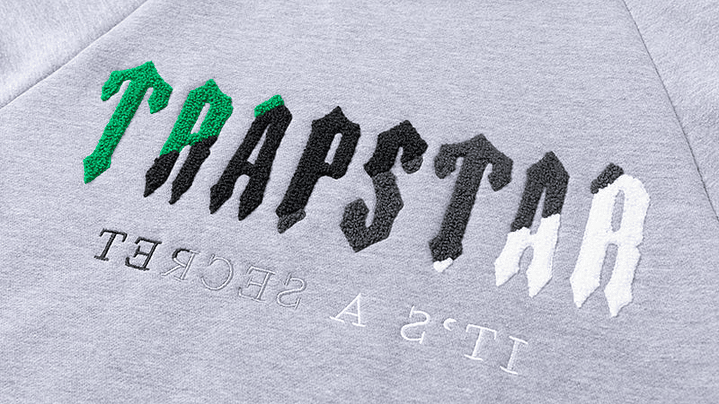 Hoodie Trapstar Gris Logo Verde/Gris/Blanco 4