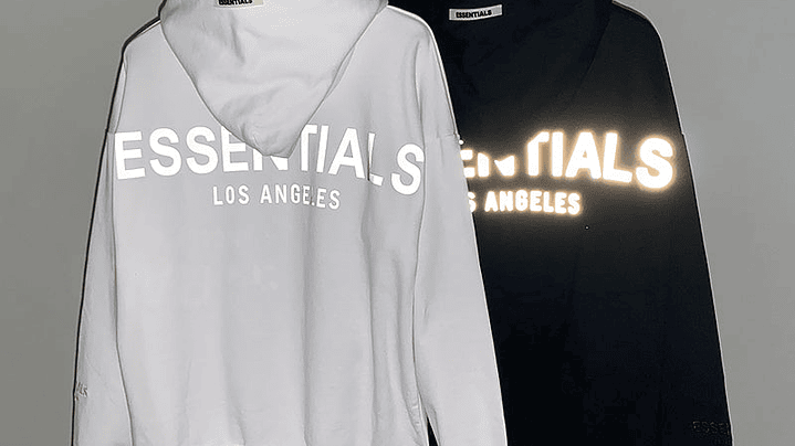 Hoodie Essentials gris reflectante Los Angeles 3