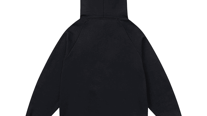 Hoodie Trapstar Negro Logo Blanco/Celeste/Azules 2