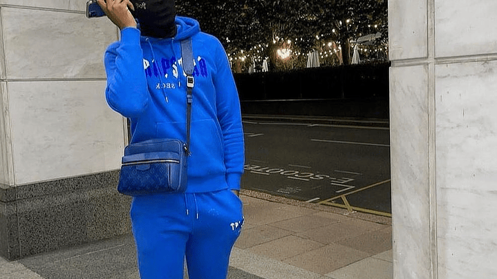 Conjunto Trapstar Azul Logo Azul/Blanco 7