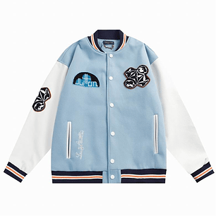 Varsity Jacket louis vuitton sky blue & White