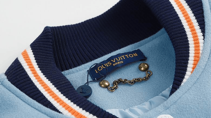 Varsity Jacket louis vuitton sky blue & White 6