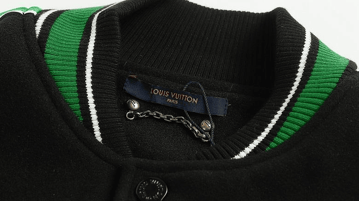 Varsity Jacket louis vuitton Negra & verde Looking 7