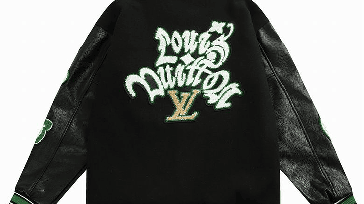 Varsity Jacket louis vuitton Negra & verde Looking 2