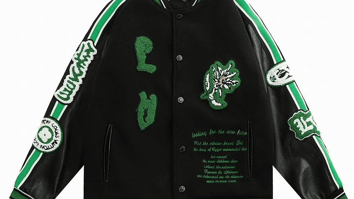 Varsity Jacket louis vuitton Negra & verde Looking 1