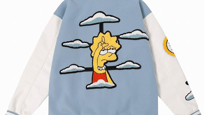 Varsity Jacket louis vuitton Sky blue Lisa simpson 2